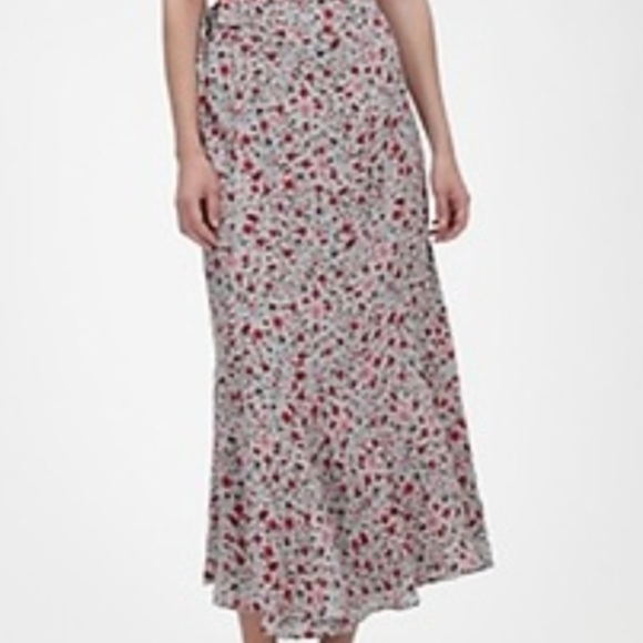 Banana Republic Red and Pink Smocked Pencil Maxi Skirt - Picture 8 of 10